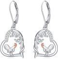 wholesale 925 Sterling Silver Rooster Heart Drop Earrings for Women Girls Gifts Jewelry Accessories-0-0