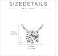 wholesale 14K Rose Gold Moissanite Round Cut Solitaire Pendant Necklace 0.5-2 ct 16+2 Chain-0-8