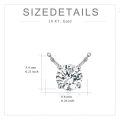 wholesale 14K Rose Gold Moissanite Round Cut Solitaire Pendant Necklace 0.5-2 ct 16+2 Chain-0-8