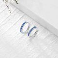 wholesale 925 Sterling Silver Colorful Gemstone Huggie Hoop Earrings-0-1