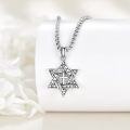 wholesale 925 Sterling Silver Star of David Necklace Elegant Hypoallergenic Jewelry for Women-0-3