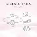 TOUPOP 925 Sterling Silver Heart Initial Double Heart Bracelet Birthday Christmas Jewelry Gifts-0-5