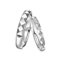 TOUPOP 10k/14k/18k Gold/925 Silver Moissanite Customized Couples Wedding Rings Set-0-0