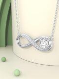 wholesale 925 Sterling Silver 925 with Moissanite Heart Pendant Necklaces for Women s-0-3