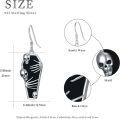 wholesale 925 Sterling Silver Gothic Coffin Dangle Earrings with Spiders and Cats - Halloween Gifts for Women-0-5