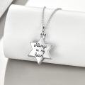 wholesale 925 Sterling Silver & Ashes Star of David Pendant Necklace - Symbol of Love, Luck & Eternity - Gift for Women-0-2