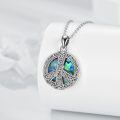 wholesale 925 Sterling Silver Labradorite Celtic Knot Peace Sign Yin Yang Pendant Necklace for Women and Men-0-1
