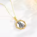 wholesale 925 Sterling Silver Saint Jude Thaddeus Medal Necklace with Cubic Zirconia and Rope Border for Women-0-5