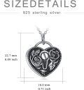 wholesale TOUPOP Unisex Sterling Silver Lock-shaped Cremation Jewelry For Ashes, Heart Memorial Keepsake Necklace, 20 Inch Chain, Perfect For Bereaved Women, Valentine's Day -0-3