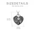 TOUPOP Sterling Silver Lock Cremation Jewelry For Ashes Memorial Necklace-0-3