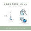 wholesale 925 Sterling Silver Seahorse Blue Enamel Turquoise Drop Earrings For Women-0-4