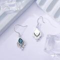 wholesale 925 Sterling Silver Turquoise Teardrop Dangle Earring with Filigree Design-0-2