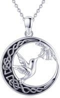 wholesale 925 Sterling Silver Hummingbird Pendant Necklace for Women Gifts-0-0