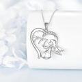 wholesale 925 Sterling Silver Heart Angel 777 Crystal Pendant Necklace-0-2