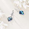 wholesale 925 Sterling Silver Abalone Shell Butterfly Drop Dangle Earrings for Women-0-3