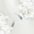 wholesale 925 Sterling Silver Abalone Shell Floral Drop Earrings for Women-0-2