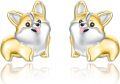 wholesale 925 Sterling Silver Corgi Dog Stud Earrings for Women - Puppy  for Dog Moms & Pet Lovers-0-0