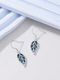 wholesale 925 Sterling Silver Leaf Opal Drop Earrings - Mother's Day Gifts for Women-0-21
