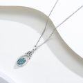 wholesale 925 Sterling Silver Celtic Knot Turquoise Stone Pendant Necklace-0-3
