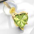 wholesale 14K Gold 1Ct Heart Cut Created Birthstone Stud Earrings for Women-0-3