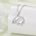 wholesale 925 Sterling Silver Sheep Shape Mother of Pearl Shell Pendant Necklace Animal s for Women-0-3
