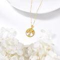 wholesale 14K Yellow Gold & Cubic Zirconia Tree of Life Pendant Necklace - 16+1 Adjustable Chain (1.75g)-0-3