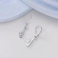 wholesale 925 Sterling Silver Saxophone Shape Leverback Drop Earrings Music Gift for Her-0-2