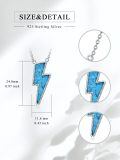 wholesale 925 Sterling Silver Turquoise Lightning Bolt Pendant Necklace-0-1