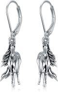wholesale 925 Sterling Silver Horse Shape Pendant Drop Earrings for Women Girls Gift-0-0