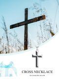 wholesale 925 Sterling Silver Black and White Cross Pendant Necklace for Women Faith  for Mom Wife Daughter Sister-0-1