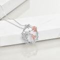 wholesale 925 Sterling Silver Stone Hummingbird Pigeon Pendant Necklace for Women-0-2