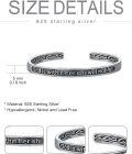 wholesale Sterling Silver Celtic Strength Mantra Cuff Bracelet Poiuy Inspirational Jewelry Gift-0-66