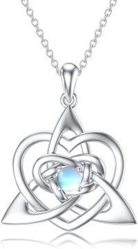 wholesale TOUPOP 925 Sterling Silver Irish Celtic Knot Necklaces Good Luck Celtic Knot Pendant Jewelry For Women Gift For Birthday/anniversary -undefined