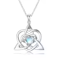 TOUPOP Sterling Silver Irish Celtic Knot Necklace Pendant Jewelry Gift-0-0