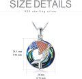 wholesale TOUPOP Ocean Dolphin Pendant Necklace For Girls Gitfs With Circle Crystal Pendant Necklaces Cute Ocean Jewelry Daughter Necklace For Birthday -0-4