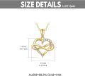 wholesale 14K Gold Double Heart Infinity Diamond Pendant Necklace for Women - Elegant Love Charm s-0-4