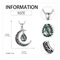 wholesale 925 Sterling Silver Crescent Moon with Amethyst Pendant Necklaces for Women s 45cm Chain Length-0-15
