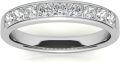 wholesale Sterling Silver Moissanite 1 2ct Princess Cut Eternity Wedding Band-0-0
