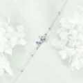 wholesale 925 Sterling Silver Butterfly Cross Bracelet With Blue Enamel And Crystal Details-0-3