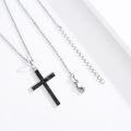 wholesale 925 Sterling Silver Cross with Turquoise and Malachite Inlay Christian Pendant Necklace-0-2