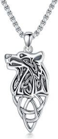 wholesale Animal Necklace 925 Sterling Beast Pendant Irish Celtic Knot Necklace Pendant Fathers Day Birthday Christmas Gifts For Men -0-0