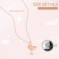 wholesale Rose Gold Butterfly Necklace for Women - 925 Sterling Silver Pendant Jewelry with 18+2 Chain-0-1