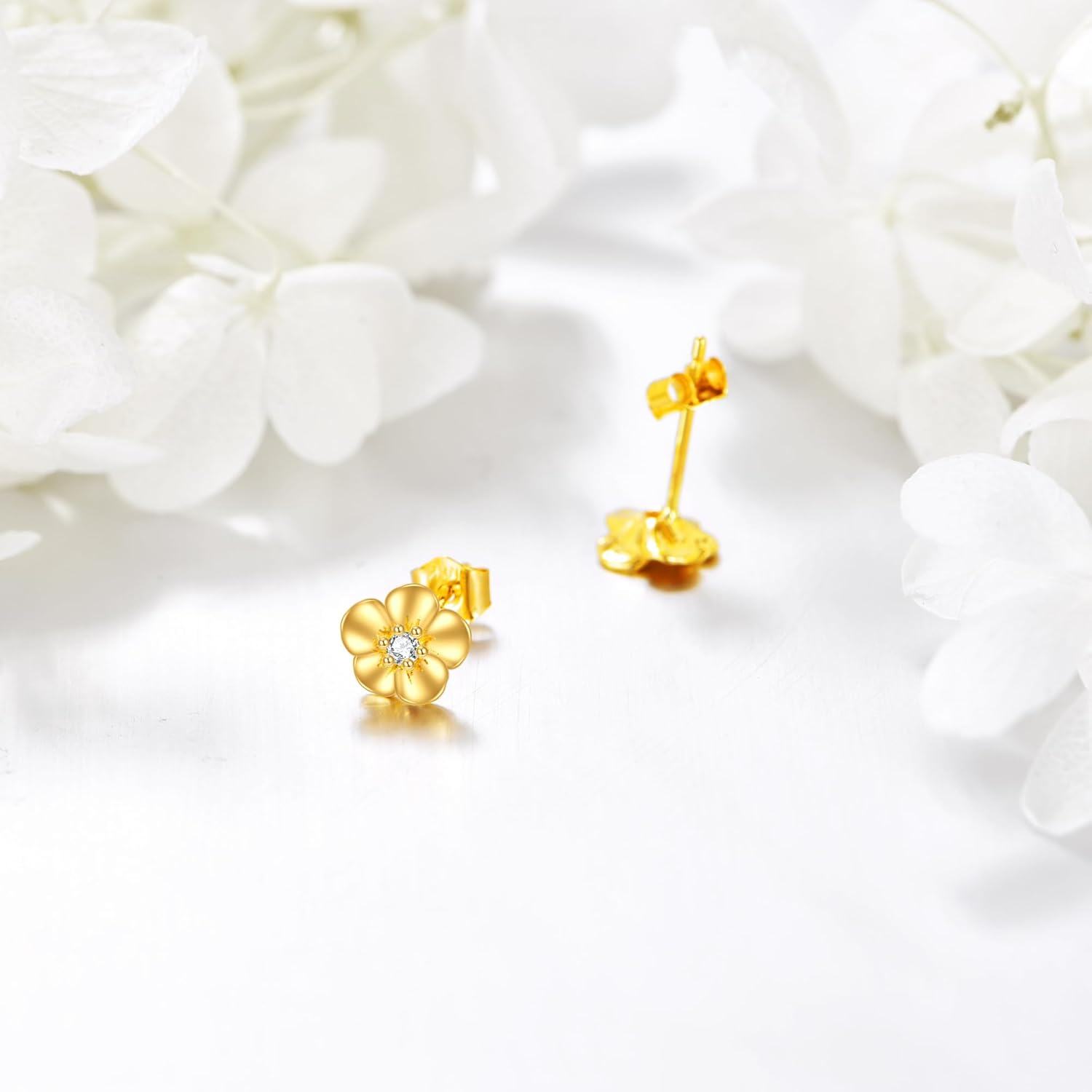 wholesale 14K Gold Axolotl Stud Earrings with Green Heart-Shaped Stone - Adorable Animal s for Women-0-5
