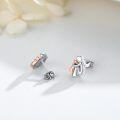 wholesale 925 Sterling Silver Hypoallergenic Rose Gold Plated Puppy Stud Earrings for Women Girls Pet Animal s-0-1