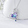 wholesale TOUPOP Sterling Silver Nursing Necklace With Purple Heart Crystal, Nurse Themed Jewelry Nurses Week Graduation Gift For Nurses Doctor Medical Student Assistant Practitioner -0-2