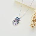 wholesale 925 Sterling Silver Rainbow Crystal Dragon Pendant Necklace s for Women-0-3