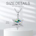 wholesale 925 Sterling Silver Star Of David Pendant With Enamel And Crystal Accents-0-3