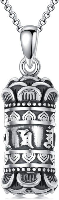 wholesale S925 Sterling Silver & Tibetan Buddhism Lotus Ash Pendant Necklace for Ashes, Memorial Jewelry-Style 02