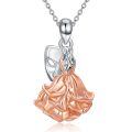 wholesale 925 Sterling Silver Mask And Dress Necklace-0-0