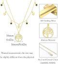 wholesale Sterling Silver Tree of Life Necklace Double Layered Chain Adjustable 18+2 Gift for Women Mother s Day Birthday-0-3